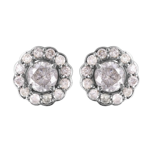 14KT White Gold 2.26ctw Diamond Earrings